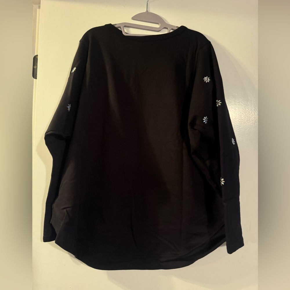 Brand new Black Sweatshirt with rhinestone detail - Picture 4 of 6